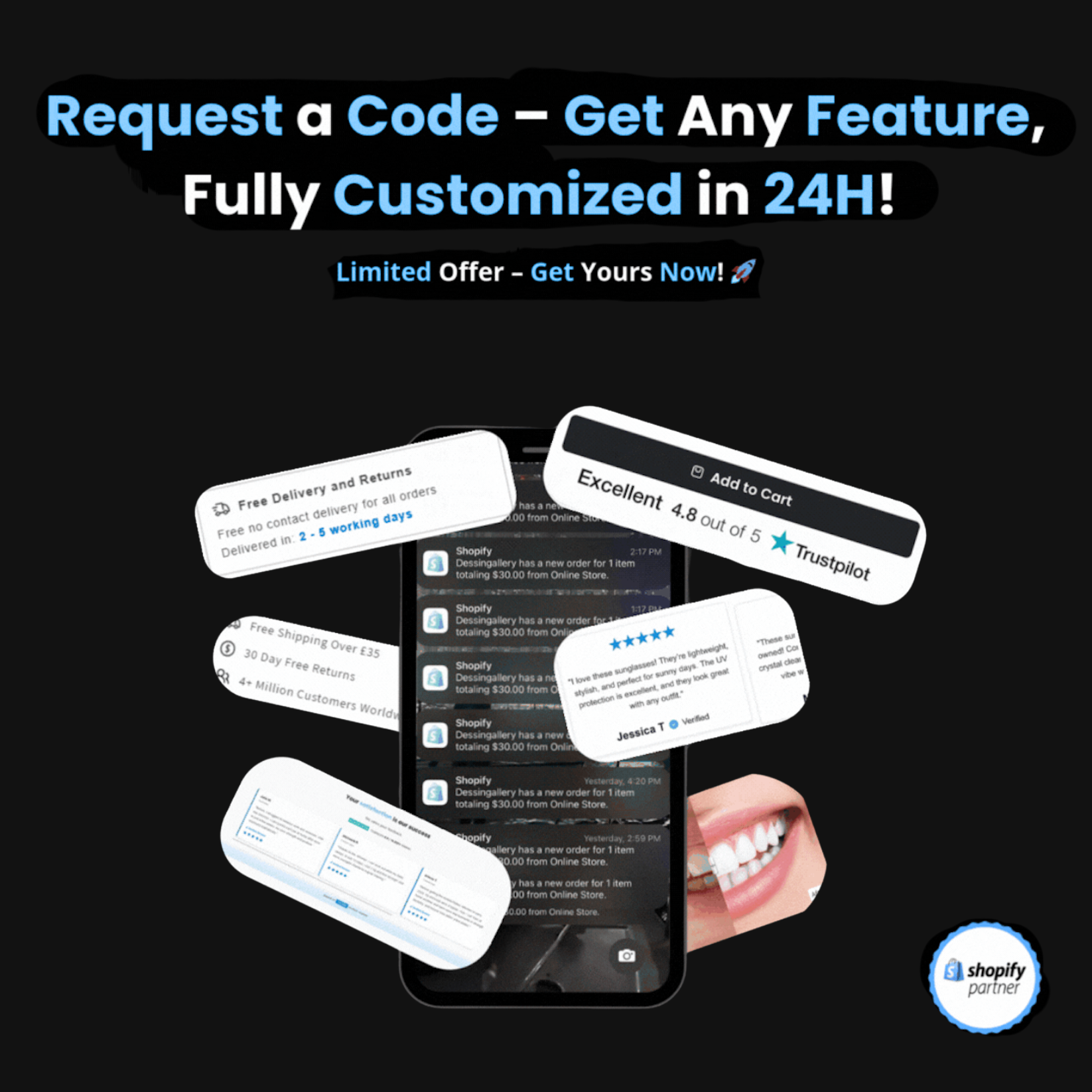 Request a Code – Get Any Feature, Fully Customized in 24H!